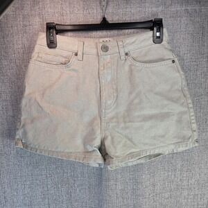 BDG High Rise Silver Sparkle Denim Y2K Shorts Womens Size 25 Retro Hip Hop